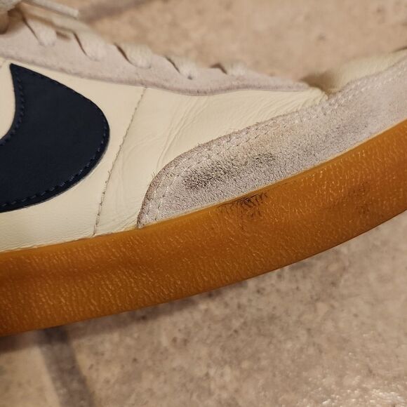 Nike Men's "Killshot 2" White Leather Shoes w/ Navy Blue Swoosh Size 11 - Picture 9 of 12